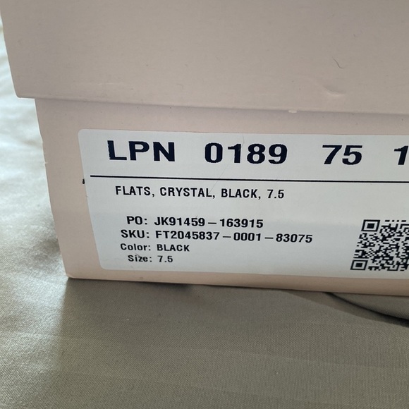 Beautiful mesh crystal flays black size 7.5 - Picture 9 of 12